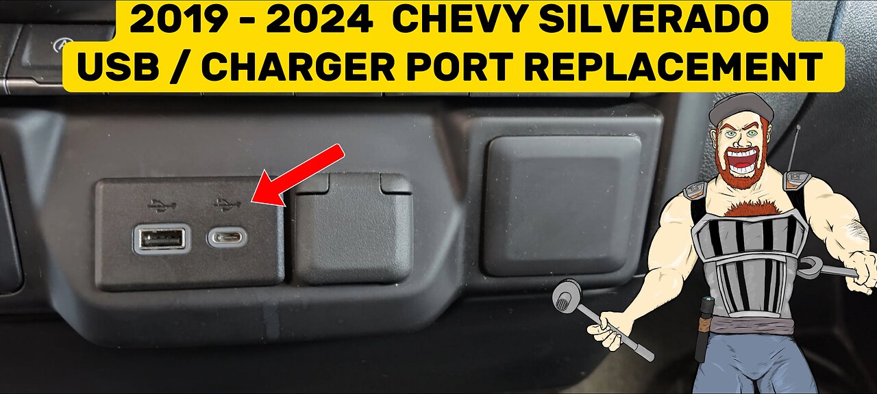 2019 - 2024 CHEVY SILVERADO USB _ CHARGER AUX JACK PORT REPLACEMENT TUTORIAL GMC SIERRA , CADALLIC