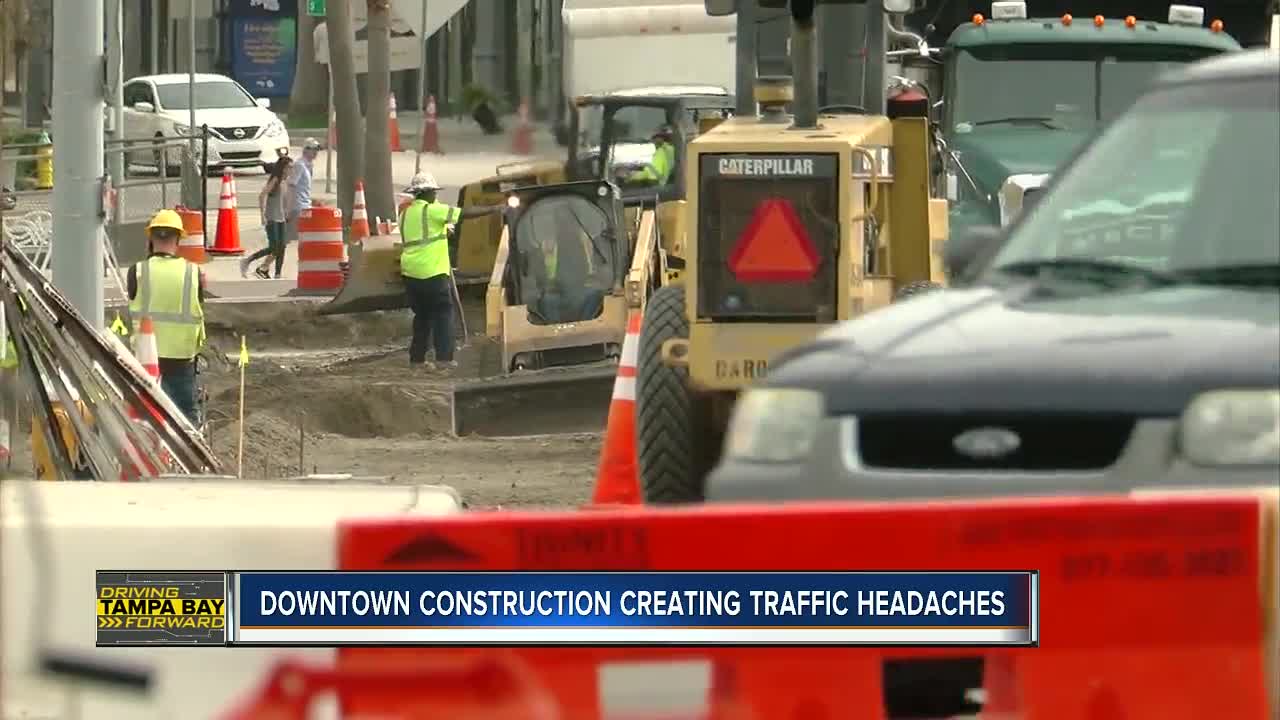 Downtown construction creating traffic headaches