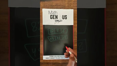 only genius can solve the math riddle