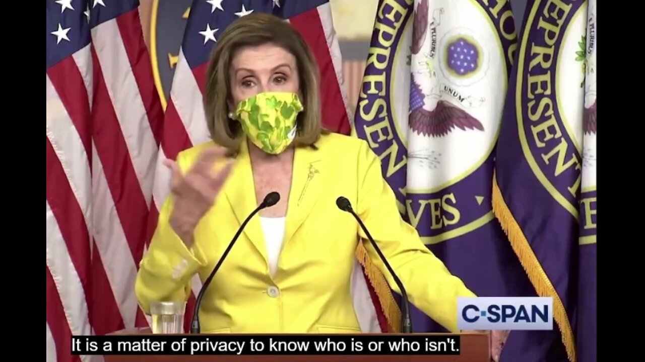 Nancy Pelosi - We CANNOT Require everyone to get Vaccinated.