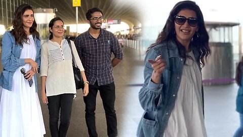 Karishma Tanna's Heartwarming Gesture with Fans at the Airport - Touching Moments Caught on Camera 💖