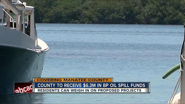 Manatee Co. to receive $6.3M in BP oil spill funds