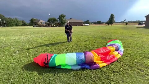 First day. New student learning how to ground handle and kite.