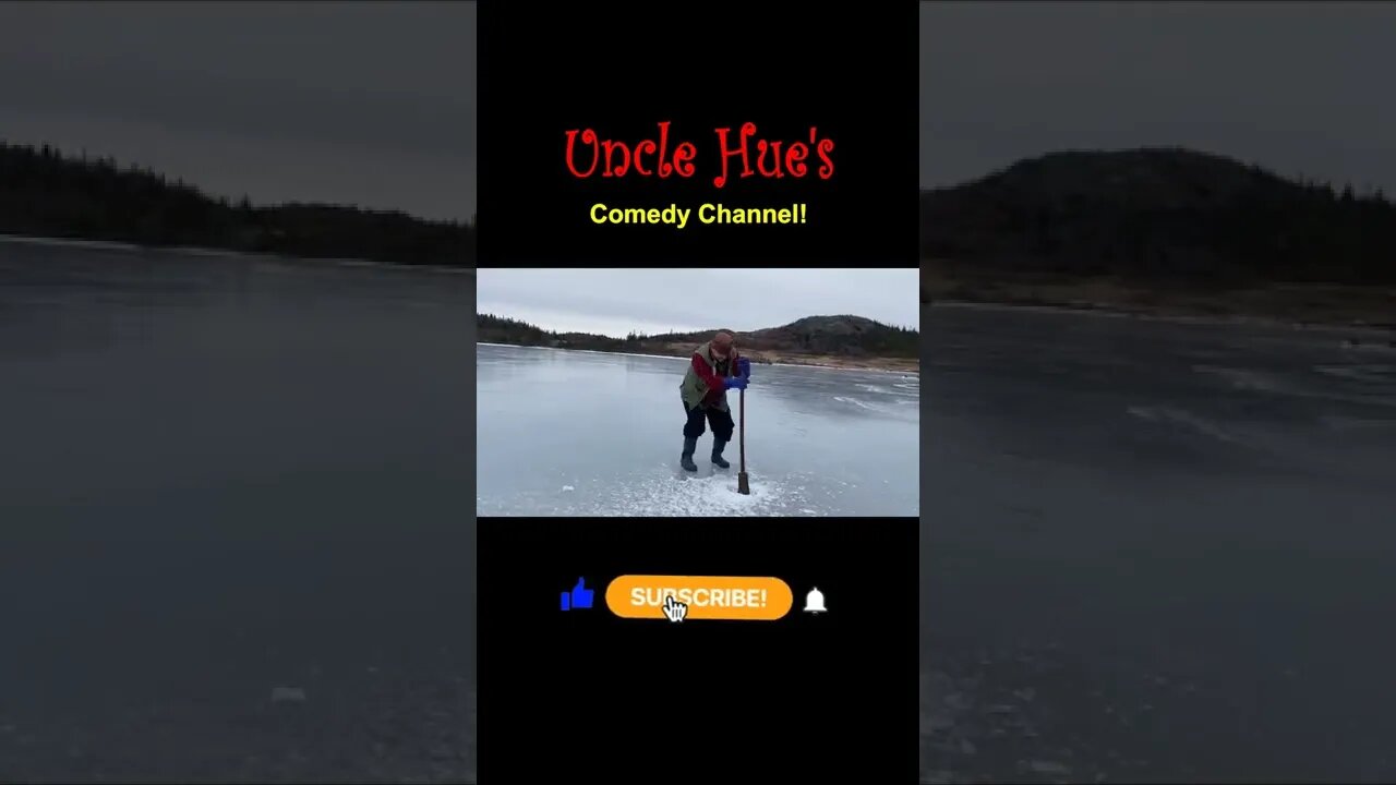 Ice Auger Fail. Ice Fishing Old School Hole Cutting.