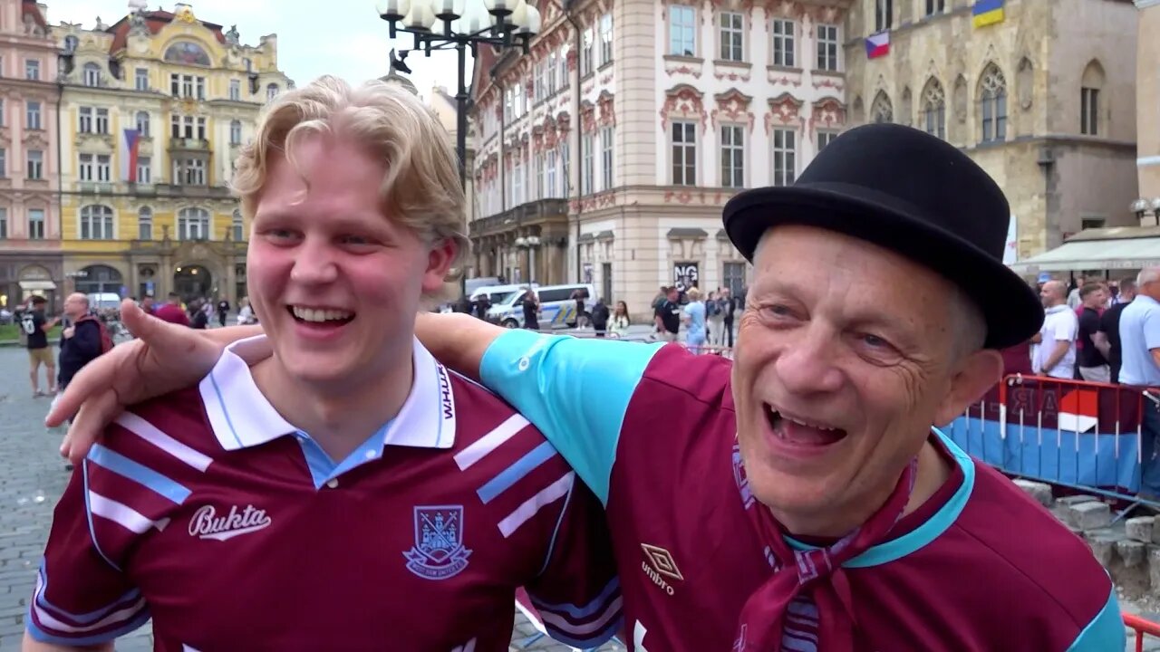 West Ham fans take over Prague as the city prepares for the Europa Conference Final