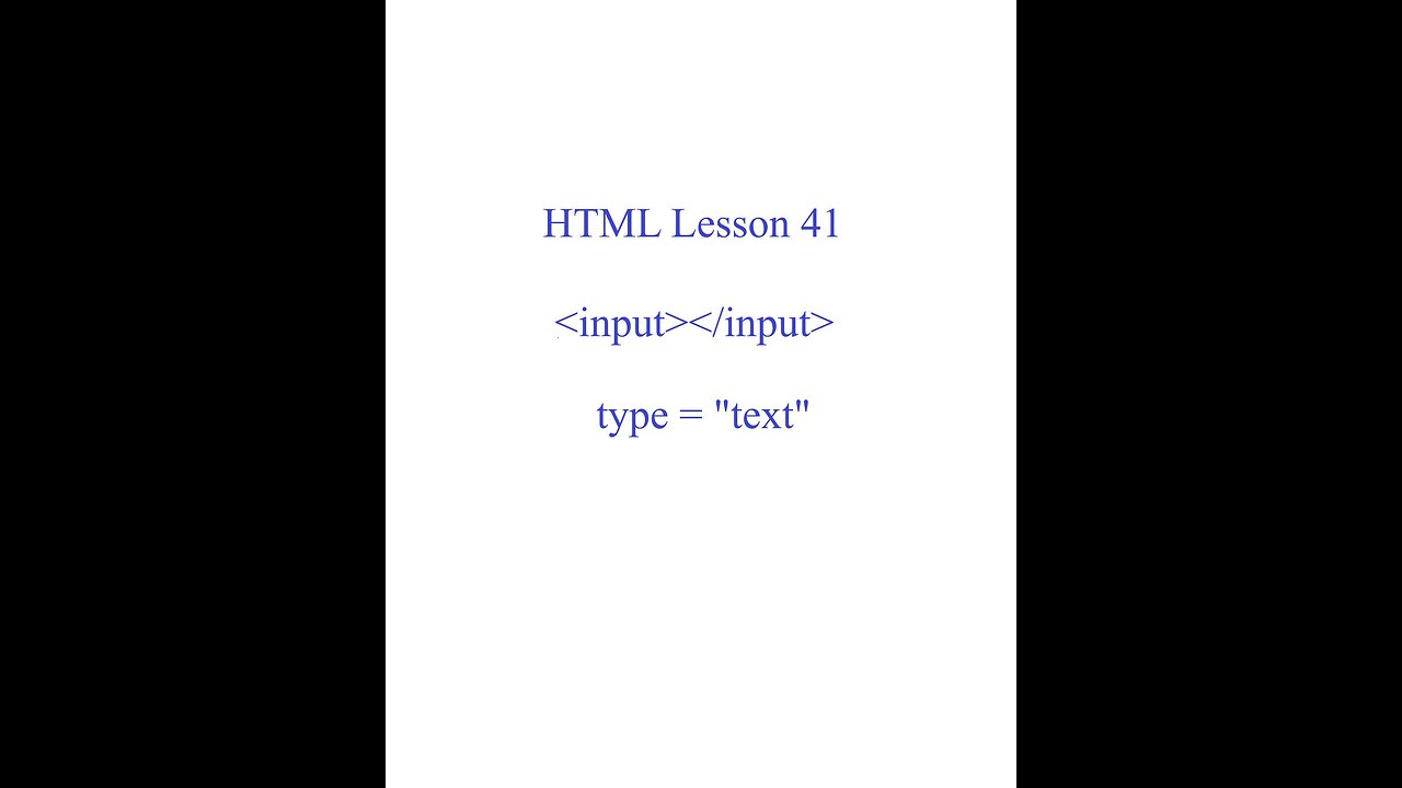 HTML Lesson 41