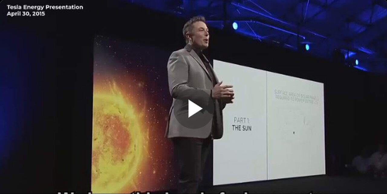 ELON: WE CAN EASILY BE 100% SOLAR-POWERED "We have this handy fusion reactor in the sky...