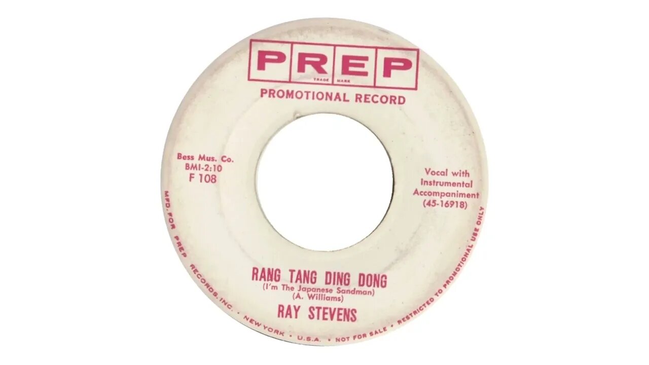 Ray Stevens - "Rang Tang Ding Dong (I'm The Japanese Sandman)" (Official Audio)