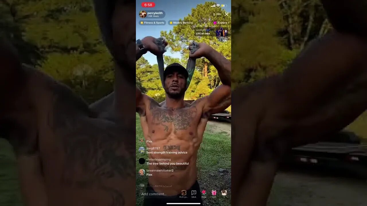 PERCY KEITH FLEXING AND TALKS HOW TO STAY FIT LIVE
