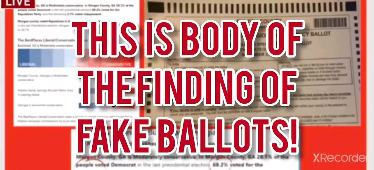 HOW TO FIND FAKE BALLOTS ! BODY OF THE VIDEO