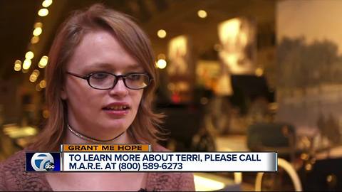 Grant Me Hope: Terri is looking forward to a family, a puppy, and a tree house