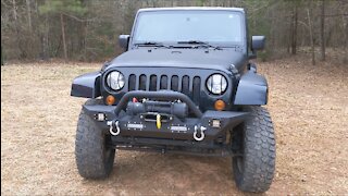 Cannon Farm - Jeep Upgrades - Rugcel 12000lb Winch and LEDKINGDOMUS Bumpers