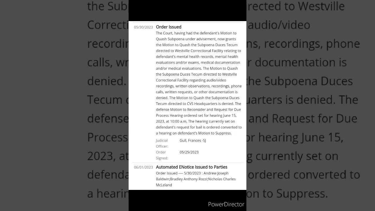 DELPHI INVESTIGATION NEW FILING IN RICHARD ALLEN CASE MOTION TO QUASH DENIED MAY 30 3023