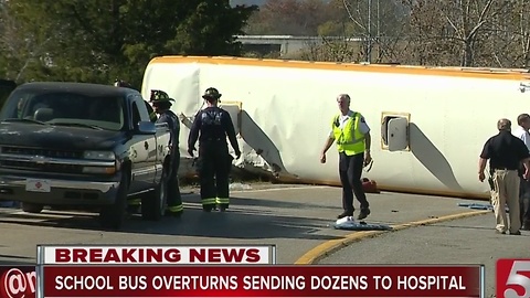 More Than 20 Injured In I-65 School Bus Rollover