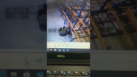 Idiot on forklift caught on camera #shorts #heavyequipment #heavymachinery