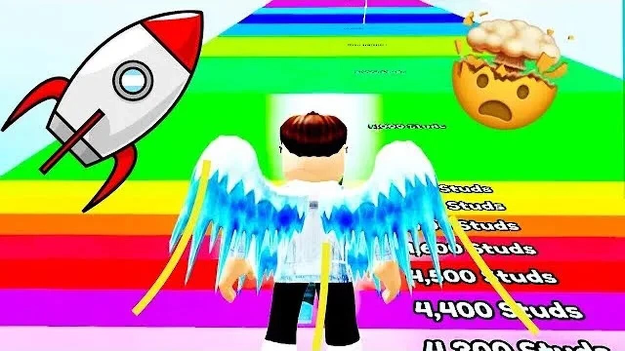 ROBLOX FLY RACE but I USE ROCKETS