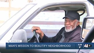 Man's mission to beautify neighborhood.