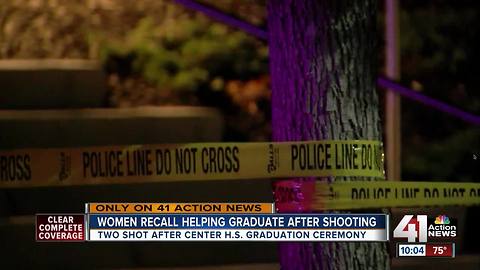 Women recall helping graduate after shooting