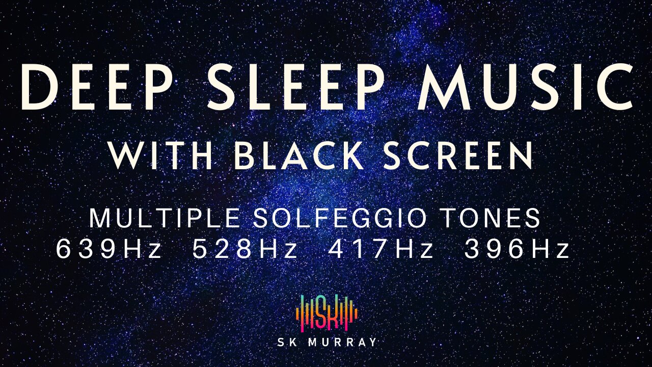 10 Hour BLACK SCREEN Solfeggio Overload - 396Hz + 417Hz + 528Hz + 639Hz Simultaneous Tone with Music