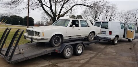 Dragging home the 1986 Bonneville