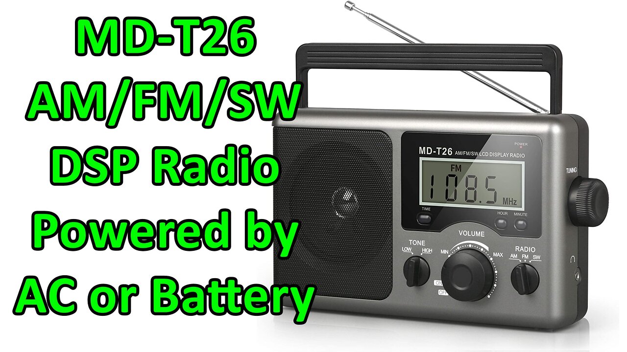 Radio portátil Greadio MD-T26 AM/FM/SW