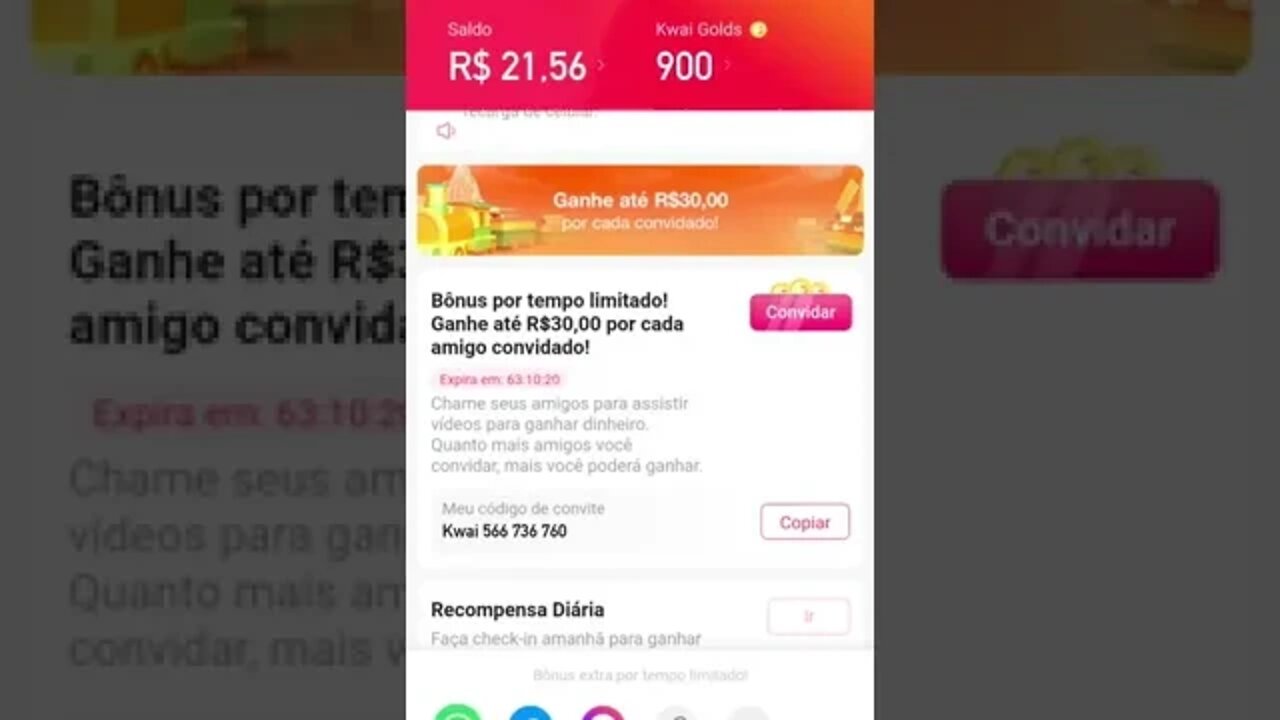 Faça isso e ganhe 30 reais no kwai #shorts