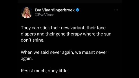 “We’ve just started....”. 🤔🧐🤨 I’m with Eva!