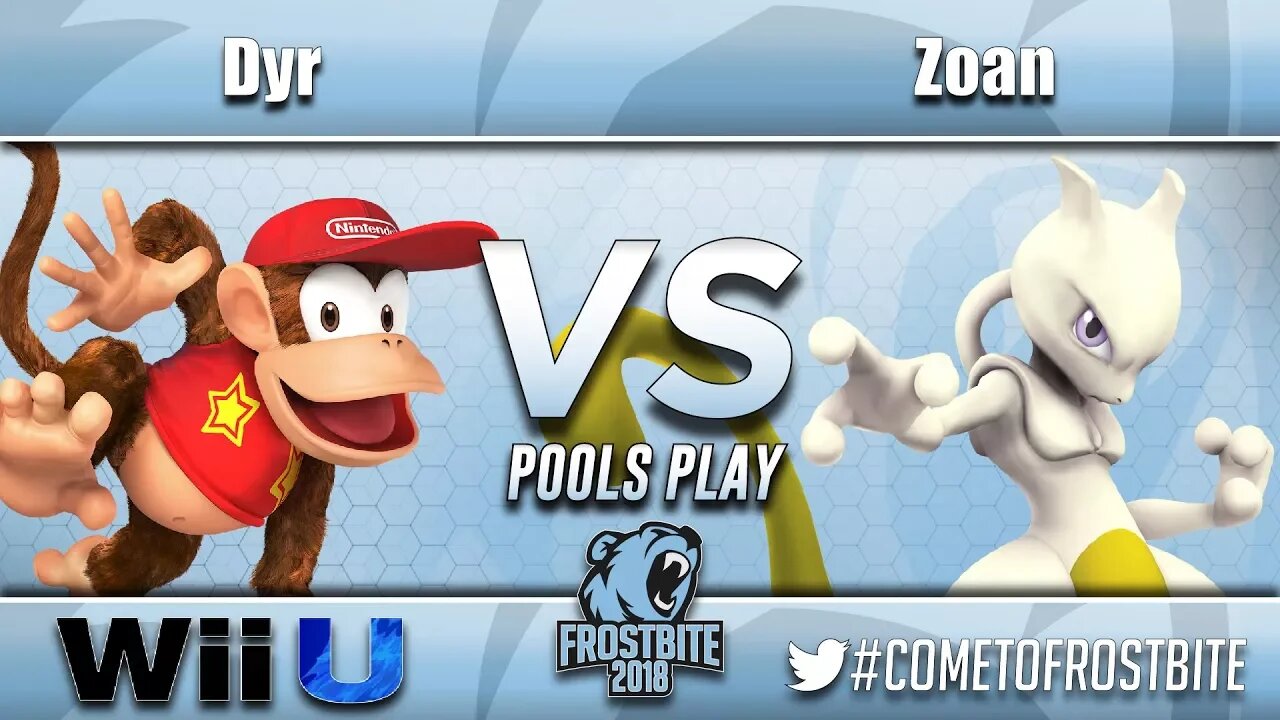 Dyr (Diddy Kong) vs. MHG | Zoan (Mewtwo) - Wii U Pools Play - Frostbite 2018