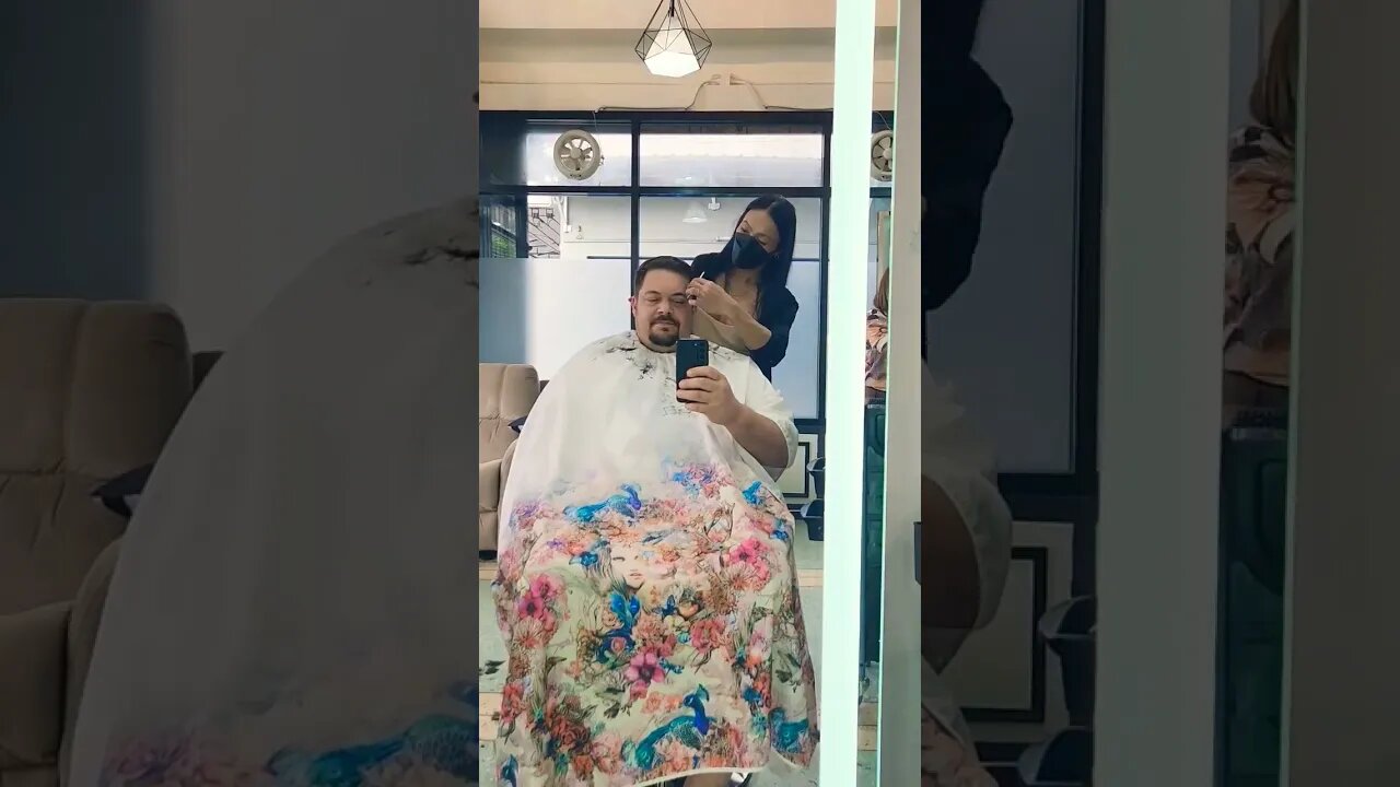 A lady boy in Bangkok cut my hair.