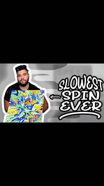 Spin Art But Really Slow Spin Art #Shorts #YouTubeShorts