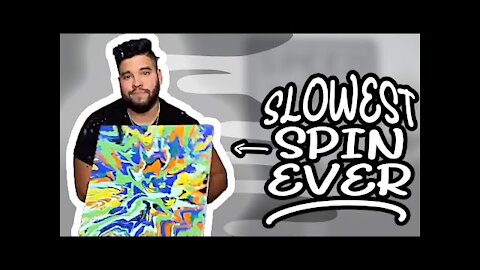 Spin Art But Really Slow Spin Art #Shorts #YouTubeShorts