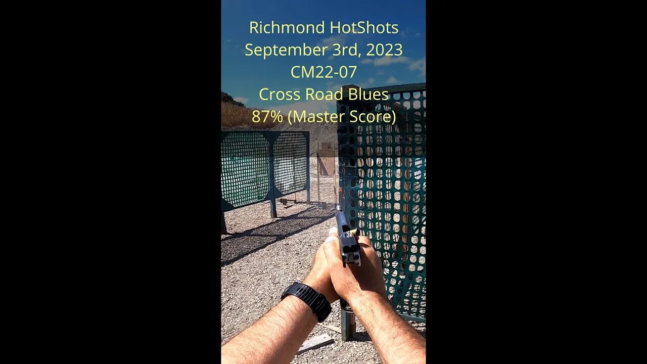 87% on CM22-07 Cross Road Blues - USPSA Classifier - Jim Susoy - Richmond September 3rd 2023