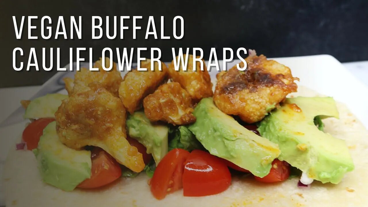 Vegan Buffalo Cauliflower Wraps