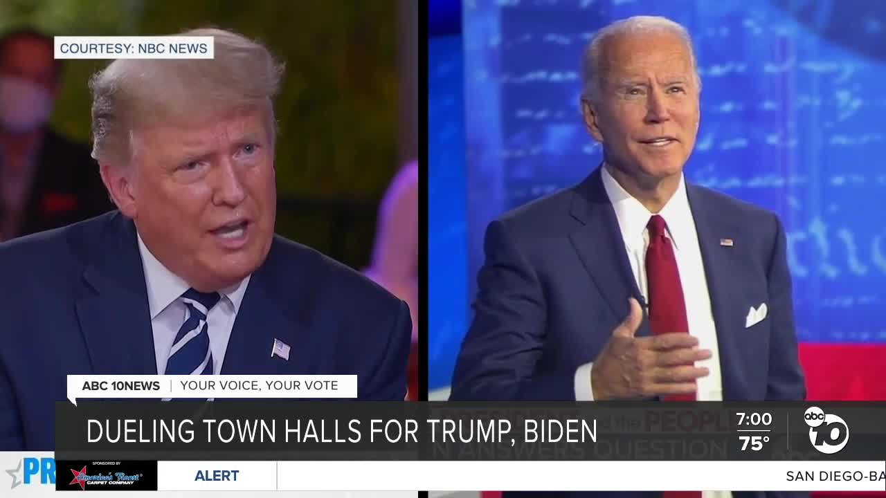 Dueling town halls for Trump, Biden