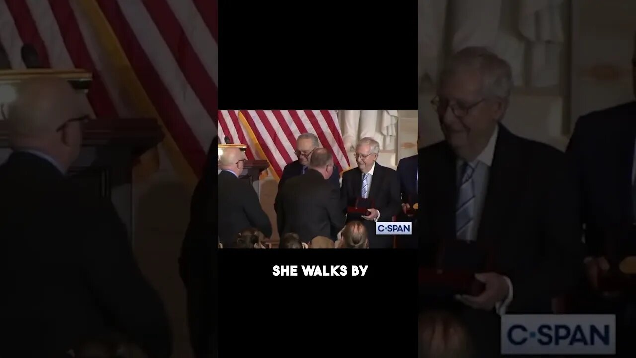 Everyone Refuses to Shake Mitch McConnell's Hand at Jan 6 Ceremony #shorts