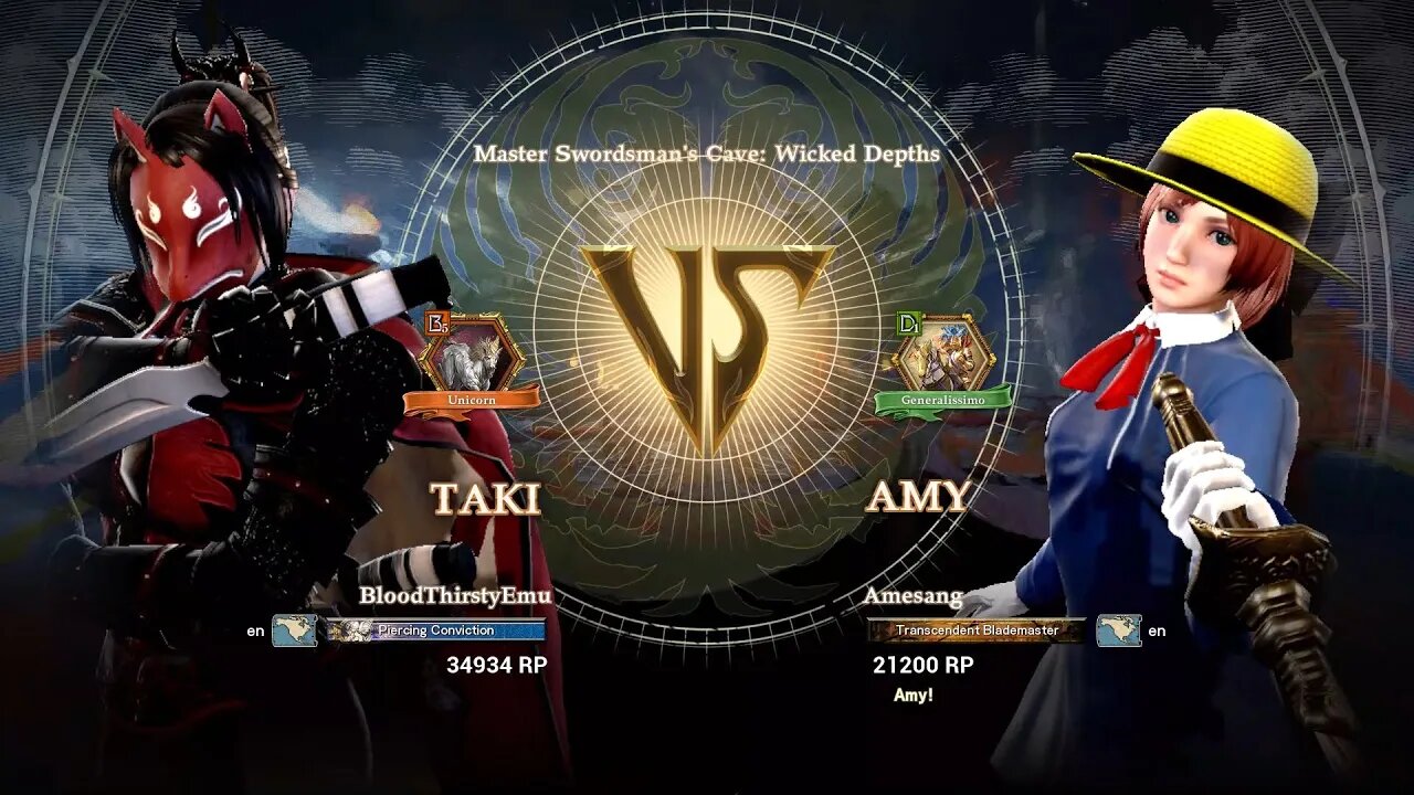 Taki (BloodThirstyEmu) VS Amy (Amesang) (SoulCaliburâ„¢ VI: Online)