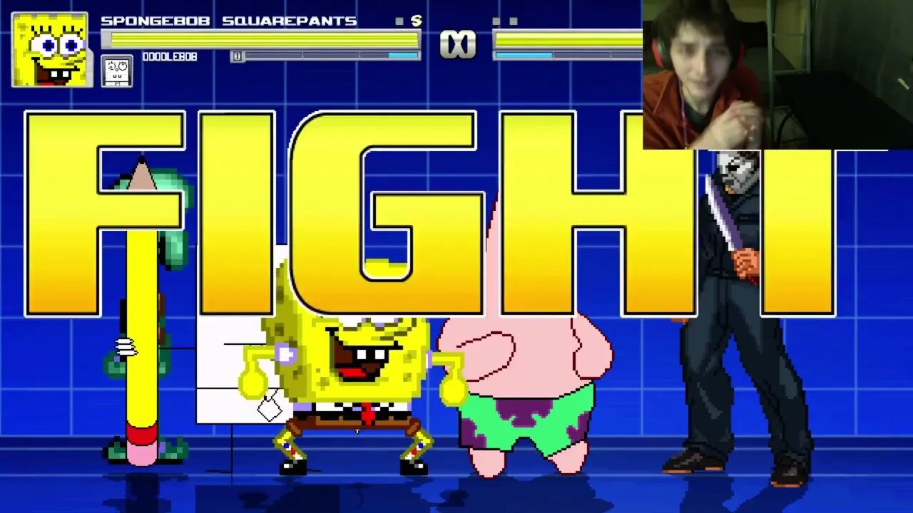 SpongeBob SquarePants Characters (SpongeBob, Squidward, And DoodleBob) VS Michael Myers In A Battle