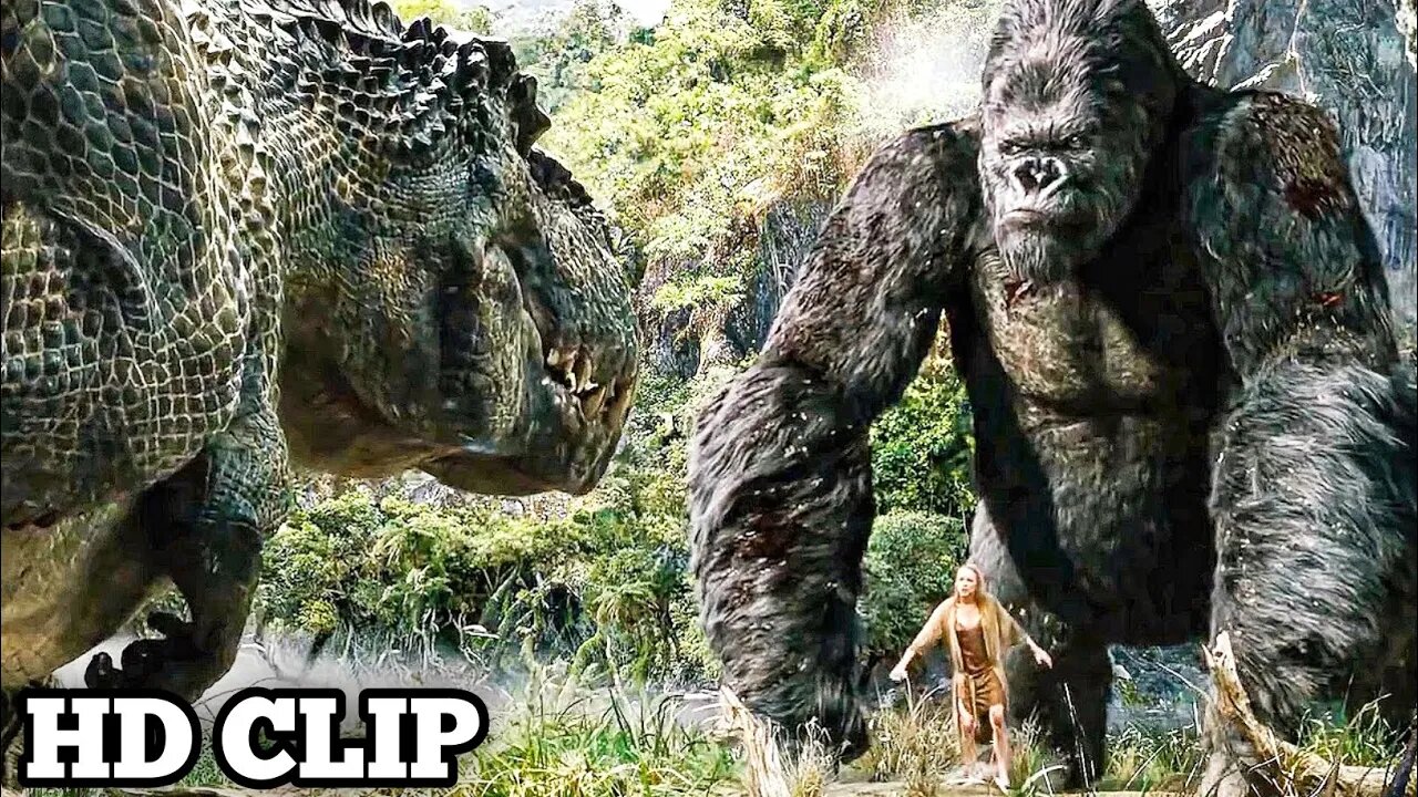 King Kong Vs T-Rex [HD CLIP] - King Kong movie Scene - Best Action Movies @UniversalPictures