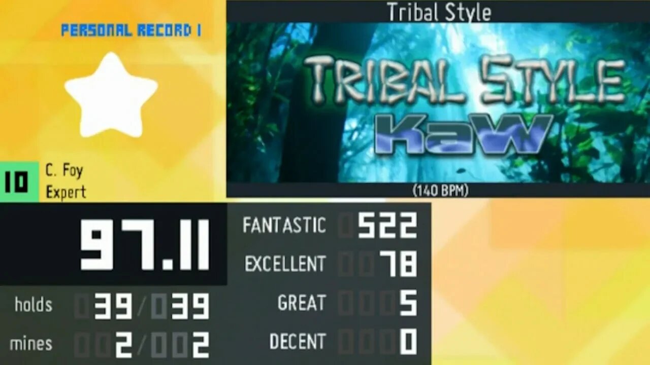 In The Groove 2 - Tribal Style - Expert, 97.11% ⭐-Rank Full Combo!