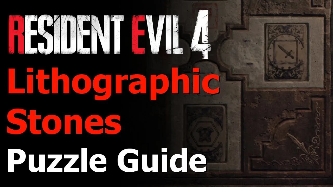 Resident Evil 4 Remake - Lithographic Stones Puzzle Solution - Chapter 8 Bindery