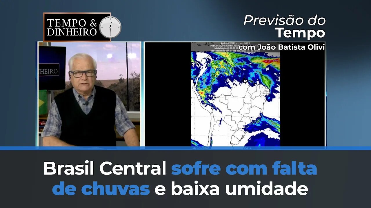 RS ainda pode ter geada enquanto Brasil Central permanece sem chuva e baixa umidade
