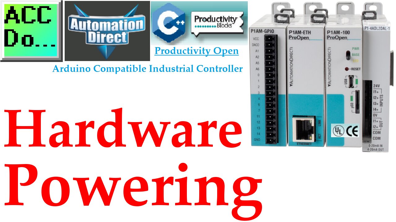 Productivity Open P1AM Industrial Arduino Powering Up