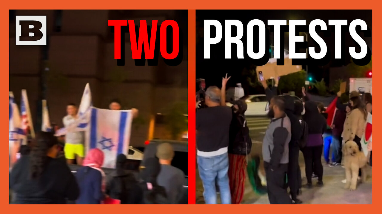 A TALE OF TWO PROTESTS: Pro-Israel and Pro-Palestinians RUMBLE in L.A.