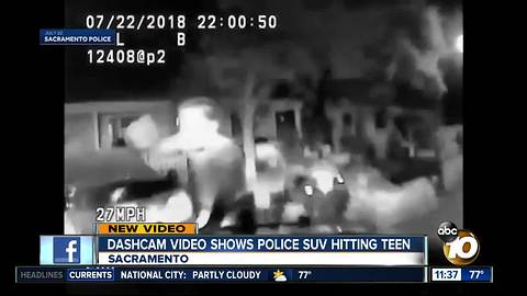 Video shows police SUV chasing teen, ramming him