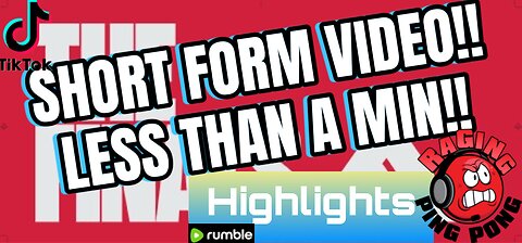 LESS THAN A MIN VIDEO !! Short form. Clip, highlight.