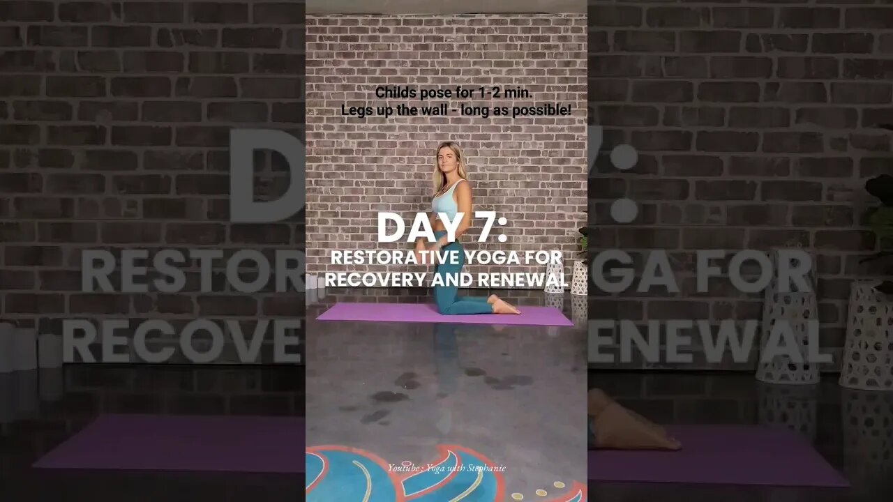 Day 7 Restorative Yoga for Recovery and Renewal #yoga #restorativeyoga #30daysofyoga #motivation