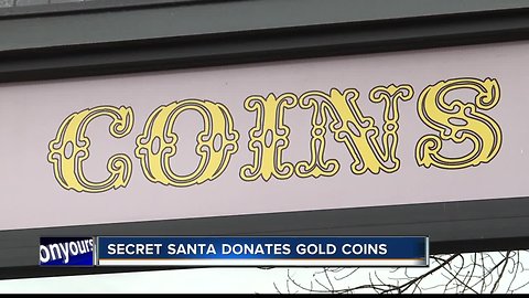 Secret Santa donates gold coins to Salvation Army