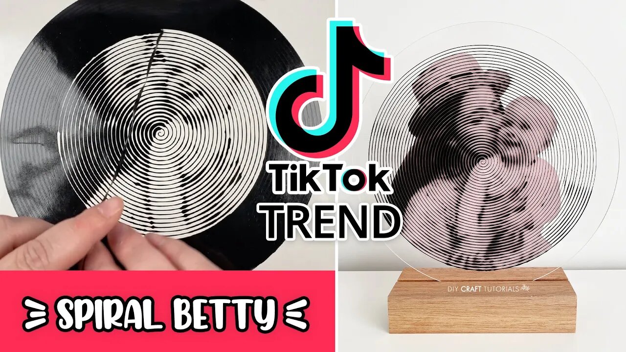 SPIRAL BETTY CRICUT TUTORIAL ON ACRYLIC | VIRAL TIK TOK TREND