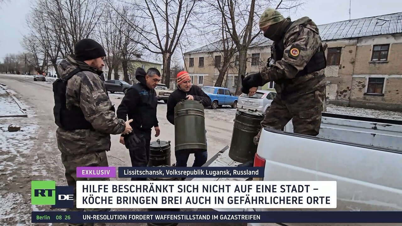 Exklusiv aus Lugansk: Feldküche für Zivilisten in Not
