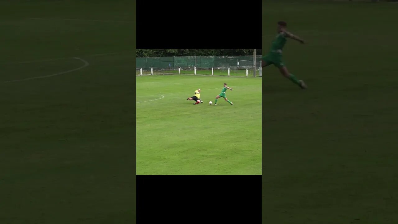 Goalkeeper Races Off His Line To Make a Great Tackle & Prevent Goal | Grassroot Football #shorts